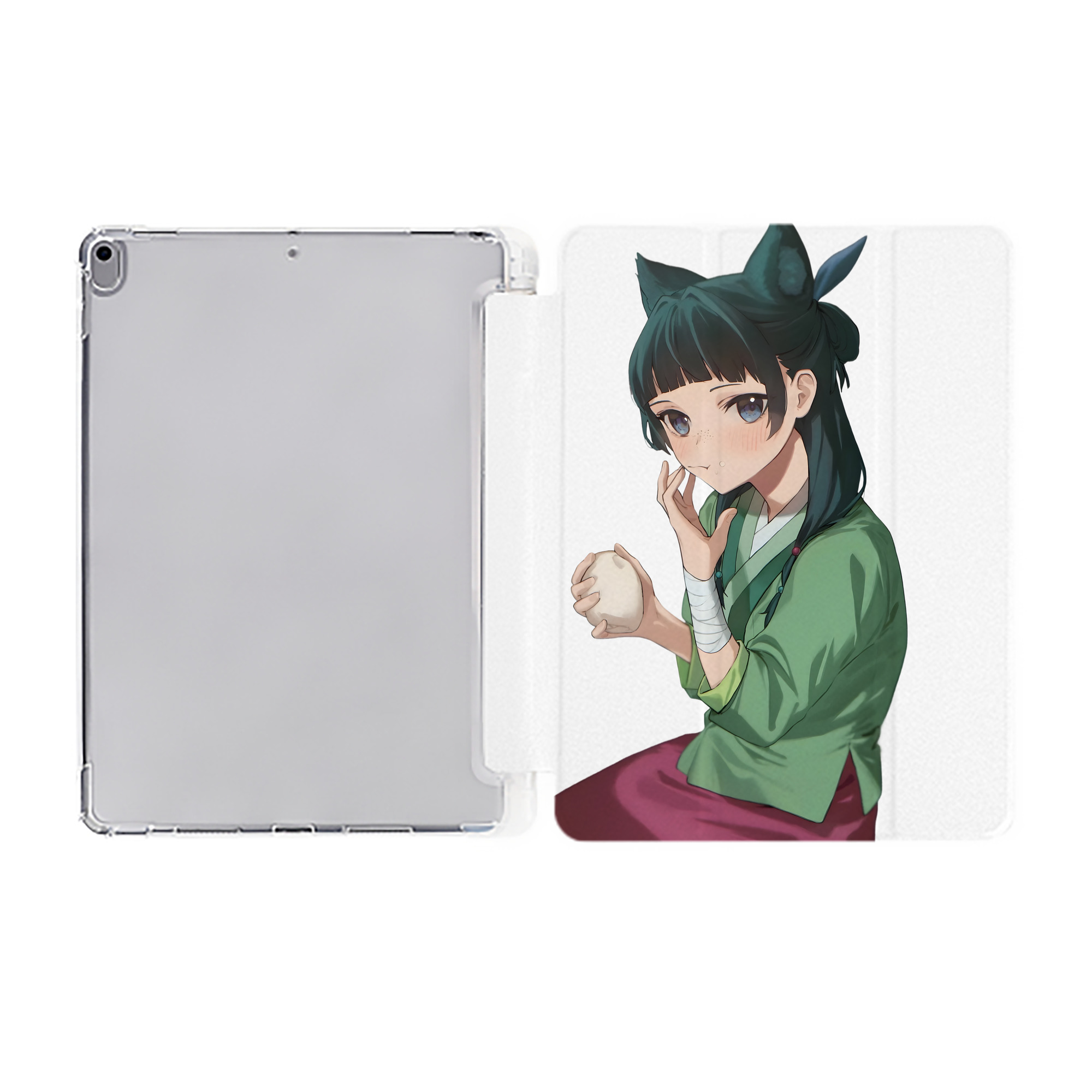 （画像用） 薬屋のひとりごと The Apothecary Diaries IPad ケース ペン収納付き 三つ折りスタンド PUレザー×シリコン 対応機種9.5/10.5/10.9インチ